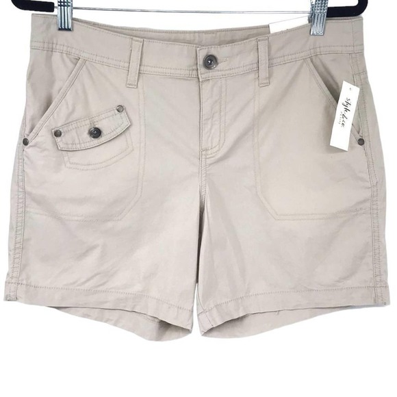 Style & Co Petite Flap-Pocket Stone Wall Shorts - Picture 2 of 6